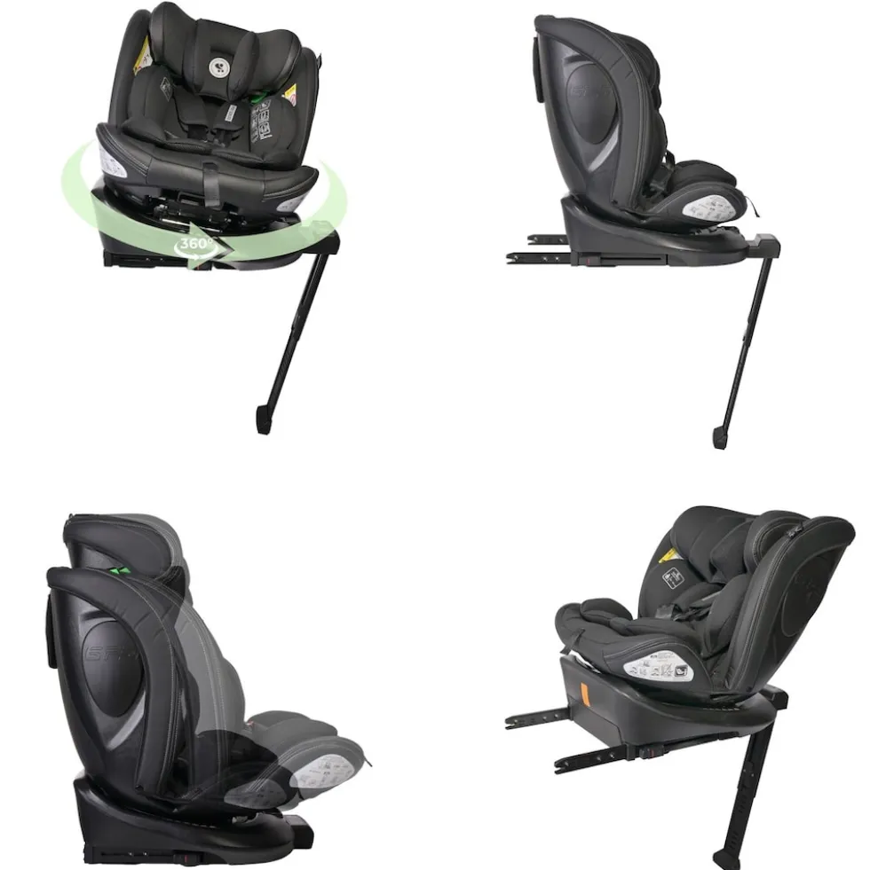 Lorelli Kindersitz Estate i-Size (40-150cm) Isofix, Stützbein, Sitz 360° drehbar beige