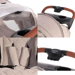 Lorelli Kinderwagen Buggy Olivia, Zubehörbox, Fußabdeckung, verstellbar, Korb gelb