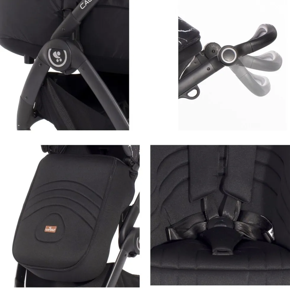 Lorelli Kinderwagen 2 in 1 California Babywanne Sportsitz Alurahmen Wickeltasche grau