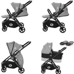 Lorelli Kombikinderwagen 2 in 1 Patrizia, Babywanne, Sportsitz, Sitz umkehrbar blau