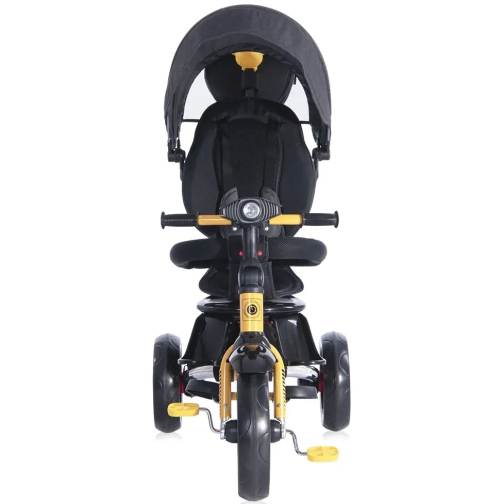 Lorelli Tricycle Enduro 4 in 1 klappbar, Sitz drehbar, verstellbar, Licht gelb