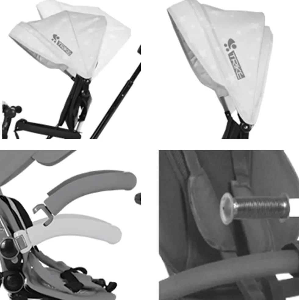 Lorelli Tricycle Enduro 4 in 1 klappbar, Sitz drehbar, verstellbar, Licht gelb