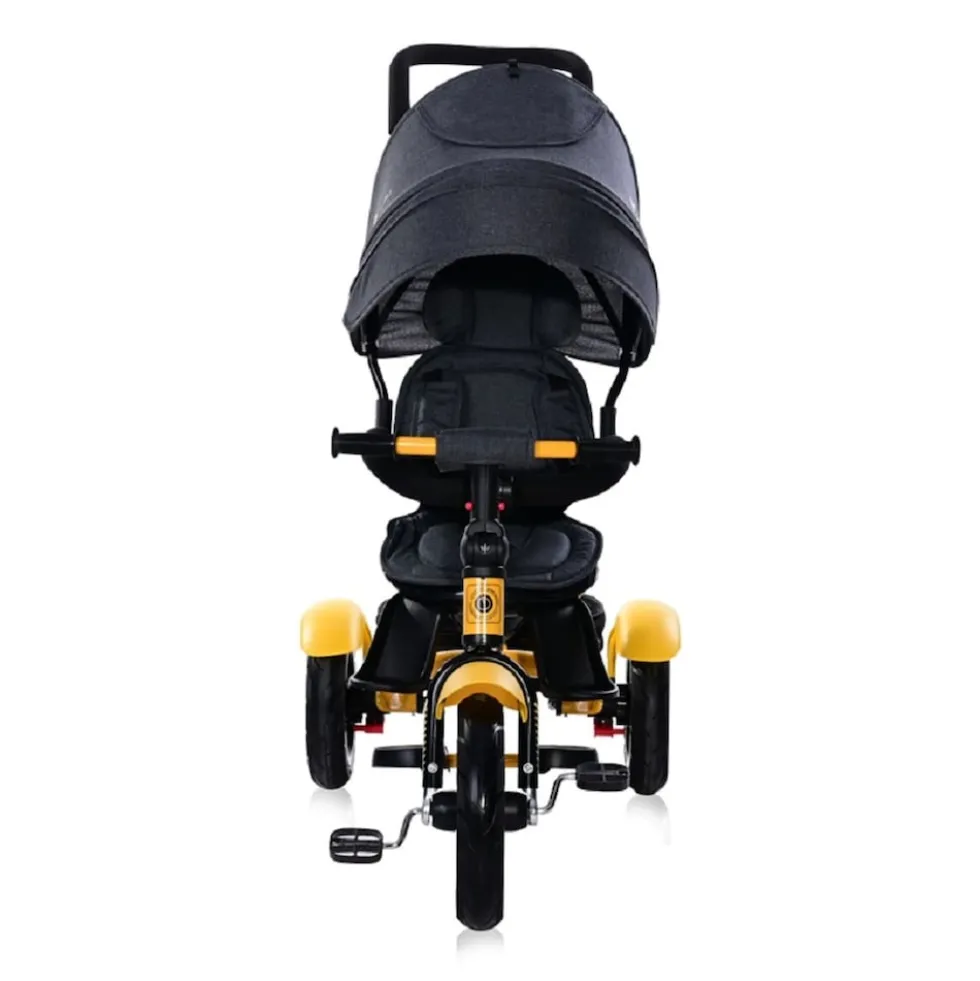 Lorelli Tricycle Neo 4 in 1 Luftreifen, Schiebestange, Sitz drehbar, verstellbar gelb