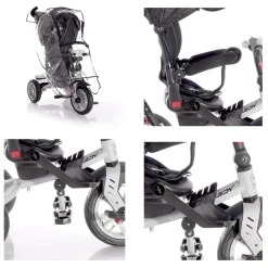 Lorelli Tricycle Speedy, Luftreifen, drehbarer Sitz, Musik, Licht, Schubstange grün