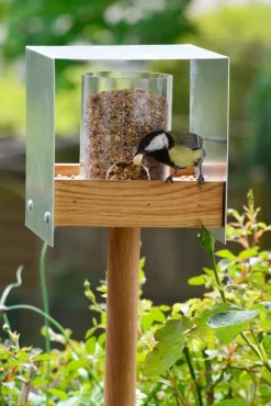 Luxus-Vogelhaus "Bauhaus II", Eiche, natur