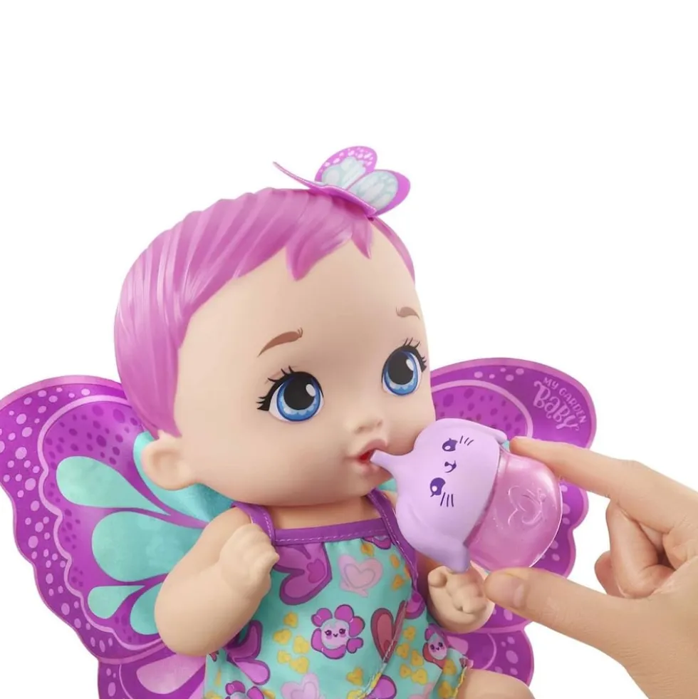 Mattel GYP10 - My Garden Baby - Puppe mit Jasminduft, Schmetterling, Fütterspaß, ca. 30 cm