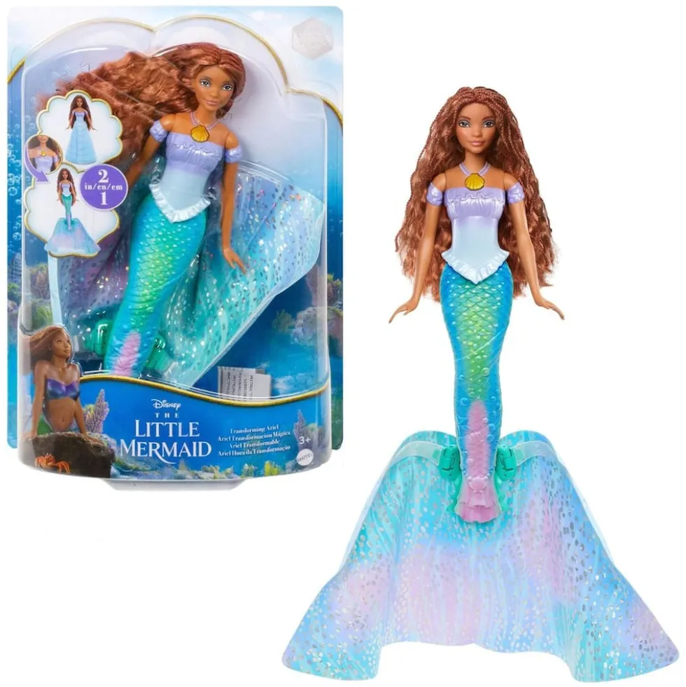 Mattel HLX13 - Disney Die Kleine Meerjungfrau - Arielle mit Verwandlungsfunktion