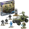 Mattel HNC57 - MEGA - Halo - Flotteneinsatzkommando Warthog Bausatz, 462 Teile