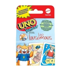 Mattel UNO Junior Kartenspiel Leo Lausemaus Kinder Spaß Strategie Lernspiel 3+ Spieler