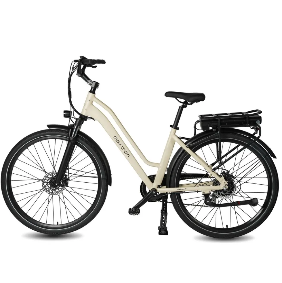 Maxtron Urban 7, City-E-Bike, unisex, 28" Zoll, creme-weiß