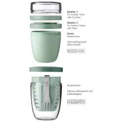 Mepal Lunchpot mit Fruitpot Ellipse 2er Set