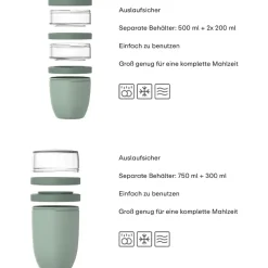 Mepal Lunchpot-Set XL Ellipse 900 ml + 1050 ml 2er Set