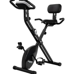 Miweba Sports Indoor-Cycle MX100 PRO mit Rückenlehne und ErgoGrip Griffen, klappbar (Pro, Schwarz/Grau)