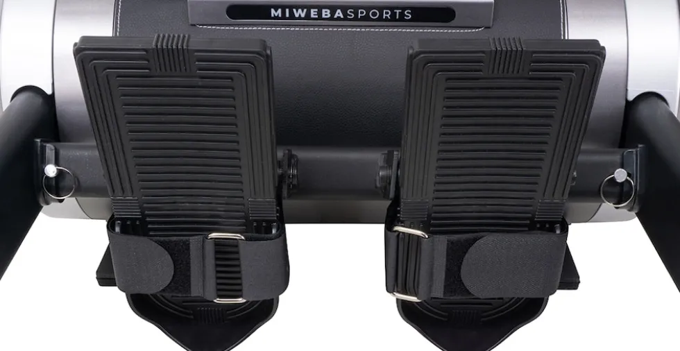 Miweba Sports Rudergerät MR100, Rudermaschine kompakt, Schaumstoff-Sitz, Display, Magnetbremse (Grau)