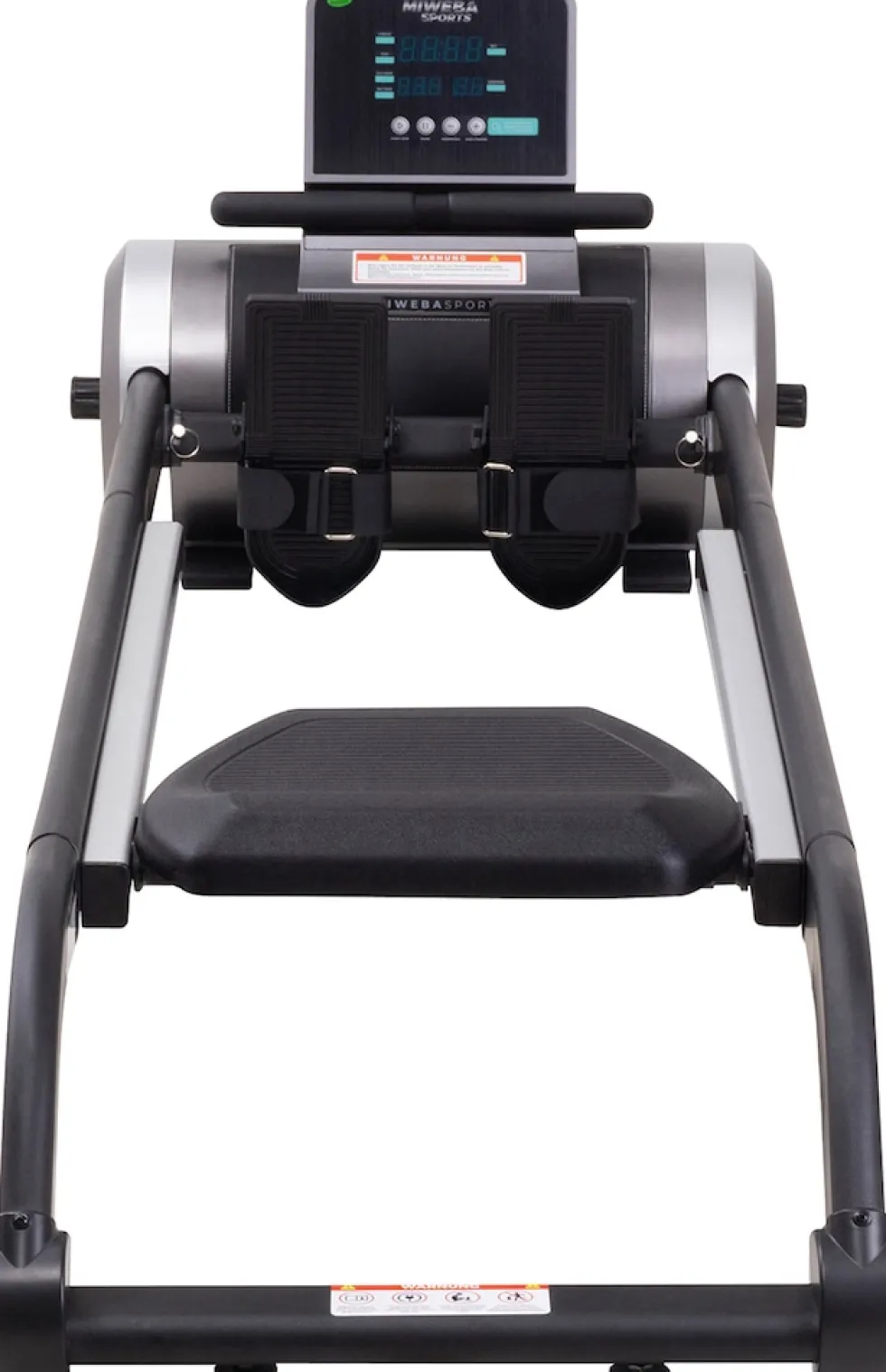 Miweba Sports Rudergerät MR100, Rudermaschine kompakt, Schaumstoff-Sitz, Display, Magnetbremse (Grau)