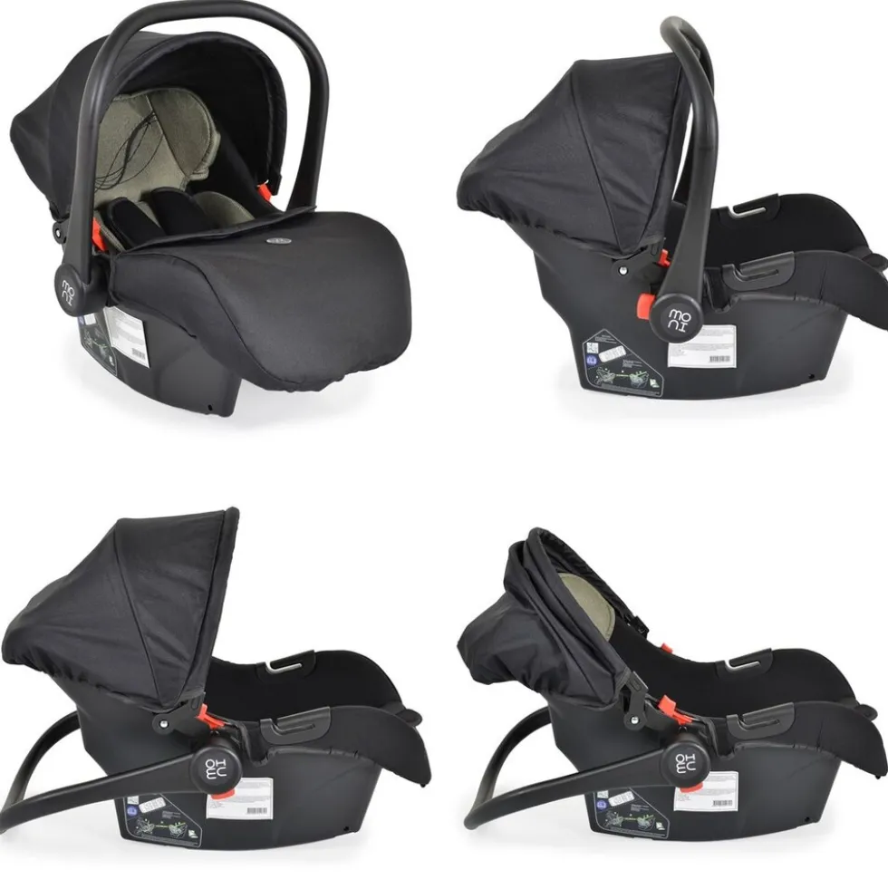 Moni Babyschale i-Size Multi (40 - 87cm) Gruppe 0+ Fußabdeckung Kopfstütze Gurt grün