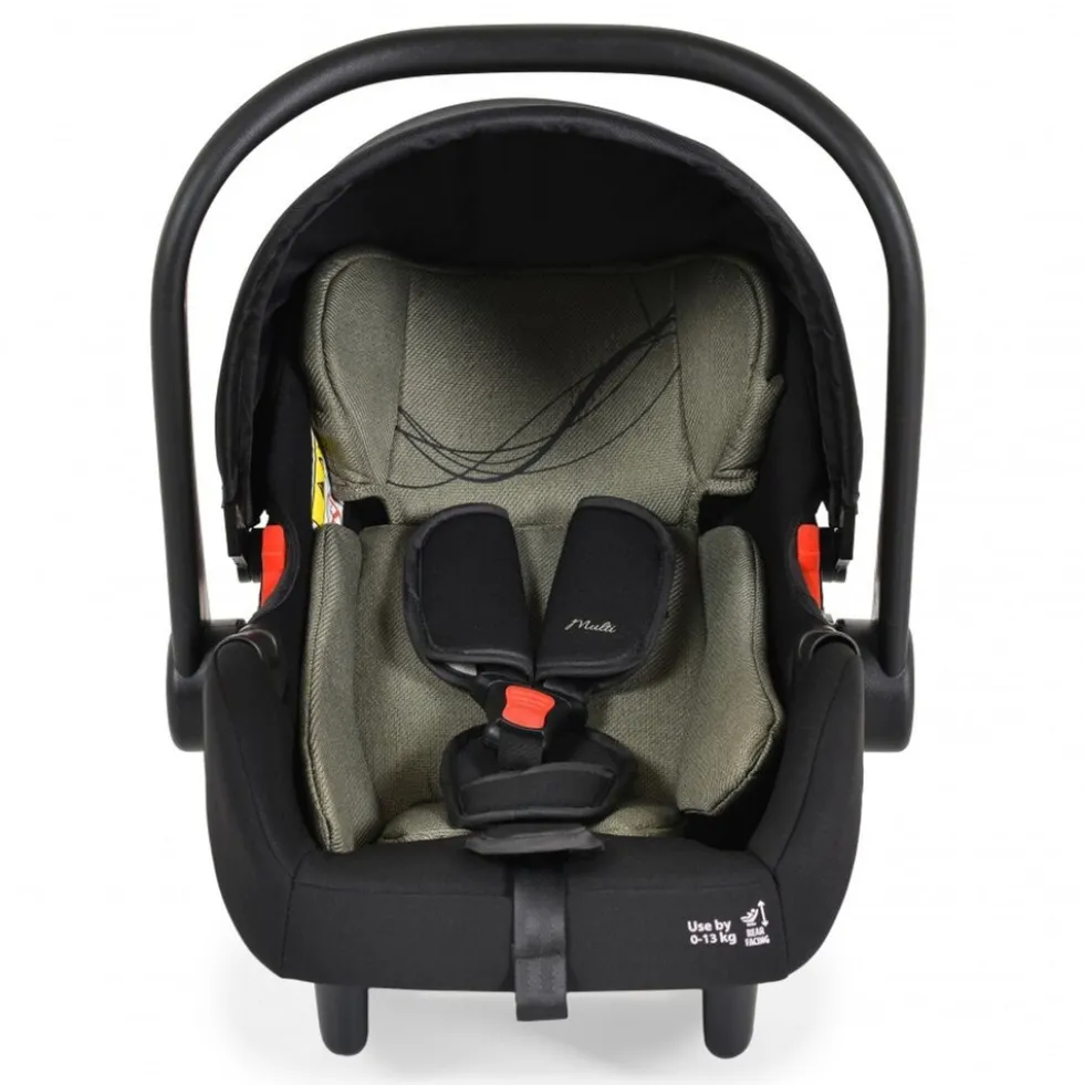 Moni Babyschale Multi Set mit Isofixbasis Royal, i-Size (40 - 87cm) Gruppe 0+ grün