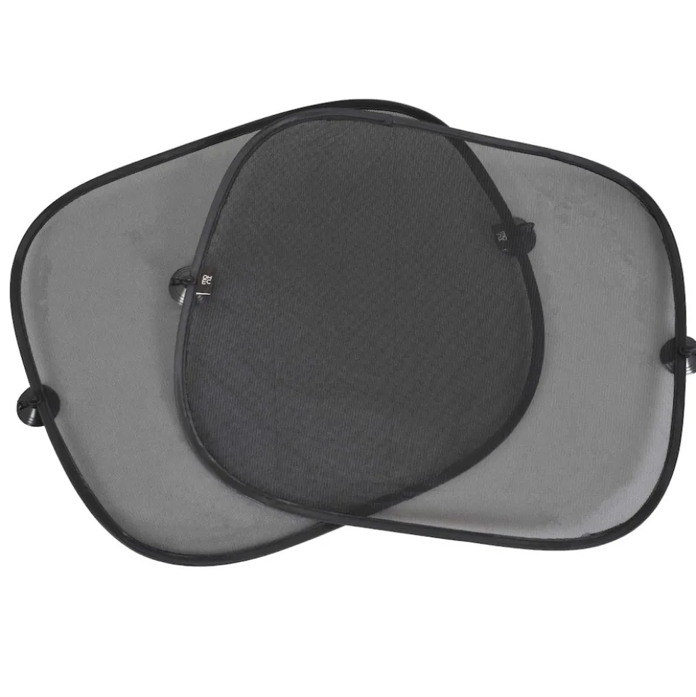 Moni Kinder Autofenster-Sonnenschutz 2-teilig 44 x 36 cm mit je 2 Saugknöpfen schwarz