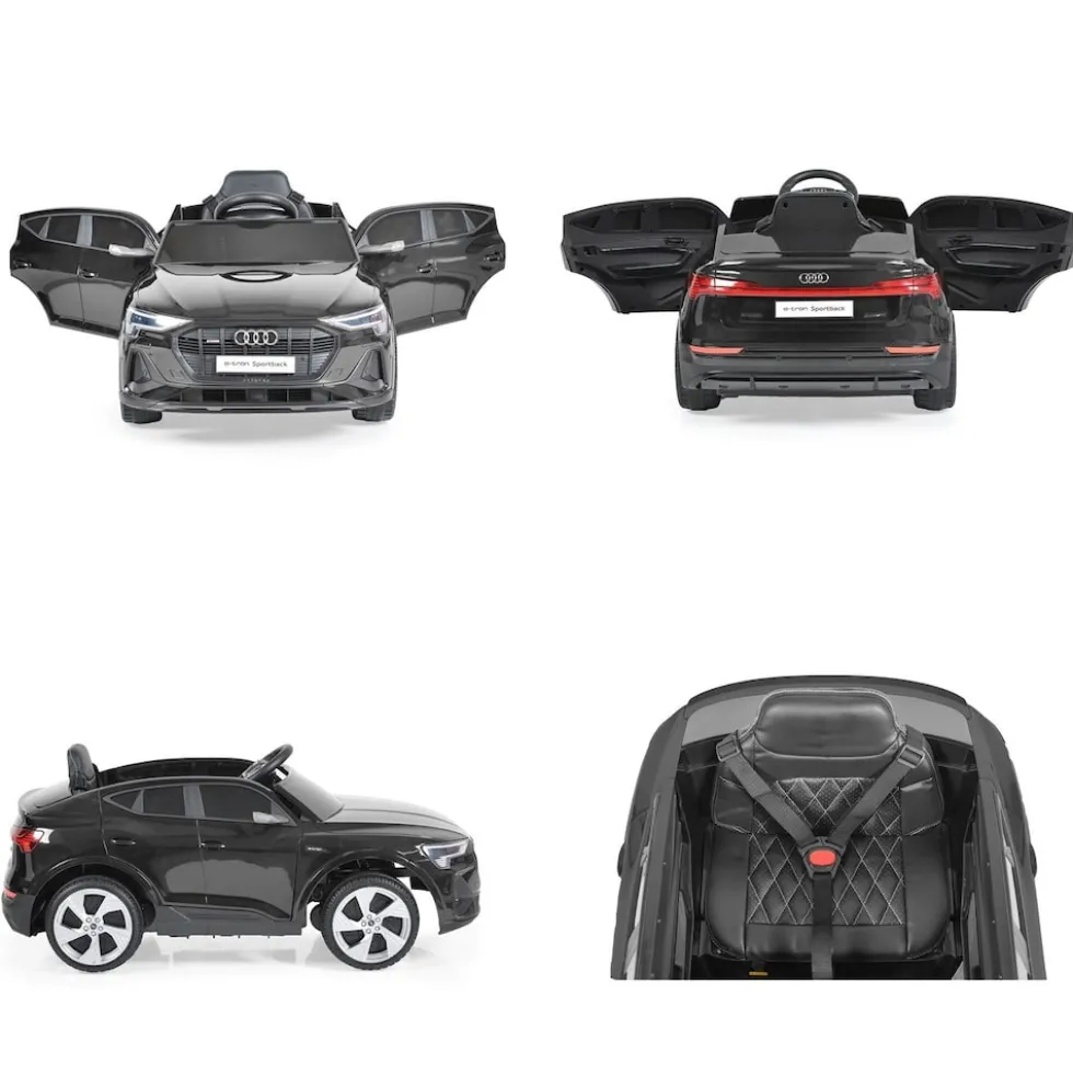 Moni Kinder Elektroauto Audi Sportback SUV metallic Fernbedienung USB EVA-Reifen schwarz