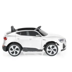 Moni Kinder Elektroauto Audi Sportback Fernbedienung Frontlichter Musik USB Gurt weiß