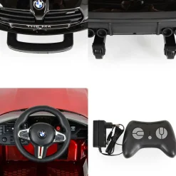 Moni Kinder Elektroauto BMW M4 Fernbedienung EVA-Reifen 2 Motoren Musikfunktion rot