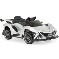 Moni Kinder Elektroauto Flash metallic 4 Motoren, MP3, Fernbedienung, EVA-Reifen silber