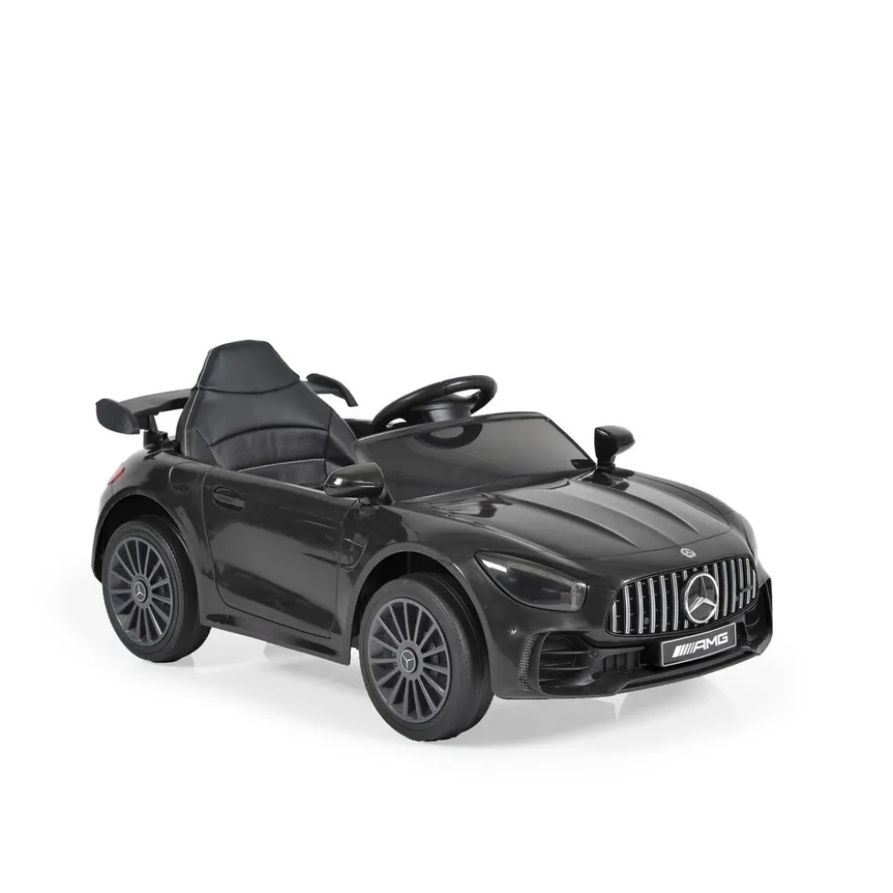 Moni Kinder Elektroauto Mercedes AMG GTR EVA-Reifen, Musikeffekte, Fernbedienung schwarz