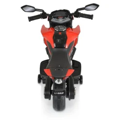 Moni Kinder Elektromotorrad Houston 1188F Musik, MP3, Scheinwerfer, Stützräder rot