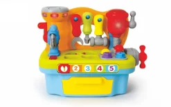 Moni Kinder-Miniwerkstatt Kinderwerkzeug Musik Licht Schrauben Formsortierspiel bunt