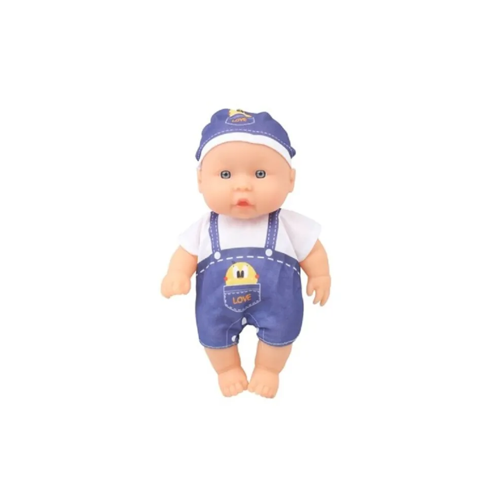 Moni Kinderpuppe 20 cm Babypuppe, Spielpuppe, Mütze, bewegliche Arme ab 3 Jahren blau