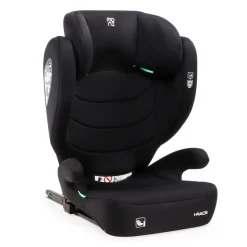 Moni Kindersitz i-Race i-Size 100-150 cm Isofix Rückenlehne abnehmbar Kopfstütze schwarz