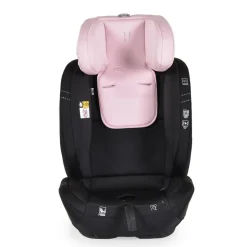 Moni Kindersitz i-Size Start (76-150cm) Kopfstütze verstellbar, Kuscheltier rosa