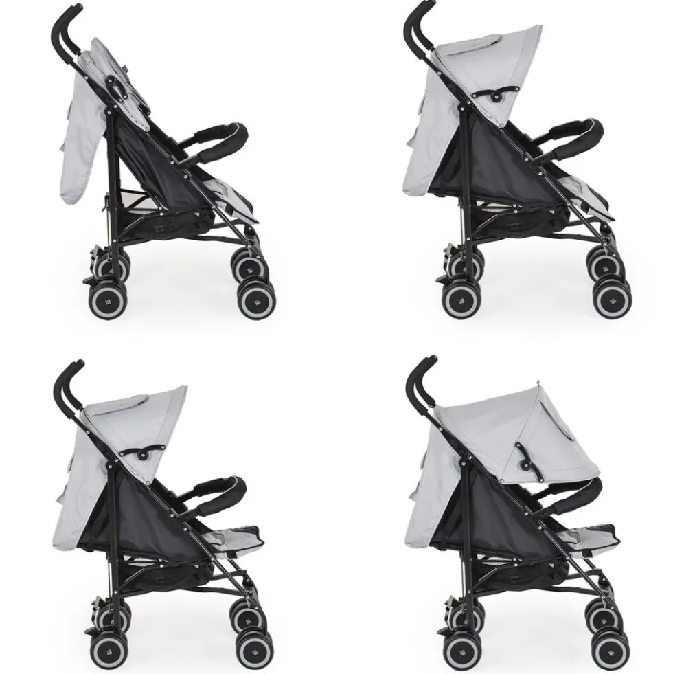 Moni Kinderwagen, Buggy Jerry, Sonnendach, schwenkbare Vorderräder, EVA-Räder grau/schwarz