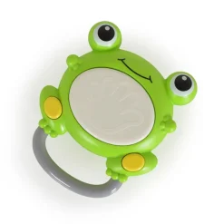 Moni Musikspielzeug Trommelfrosch MBX06-1, Trommelgeräusche, Tierstimmen, Musik grün