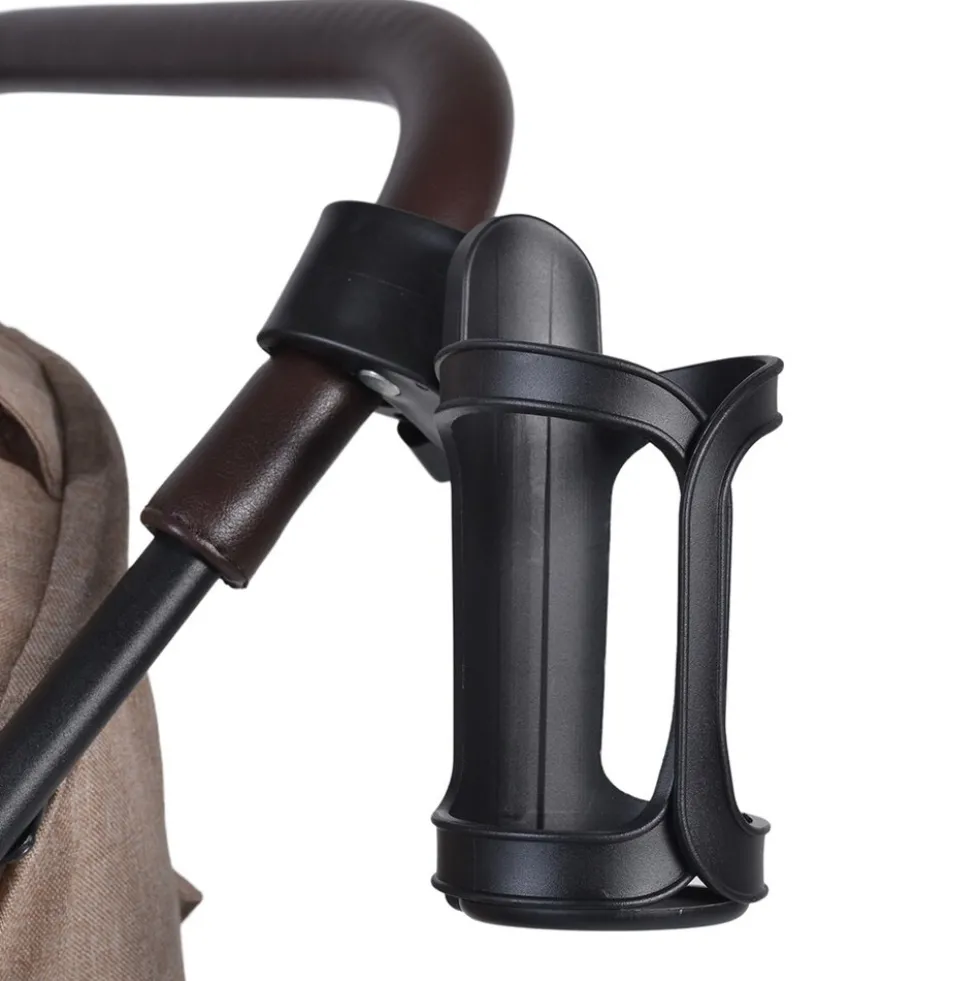 Moni universal Flaschenhalter für alle Kinderwagen, für Babyflaschen und Becher schwarz