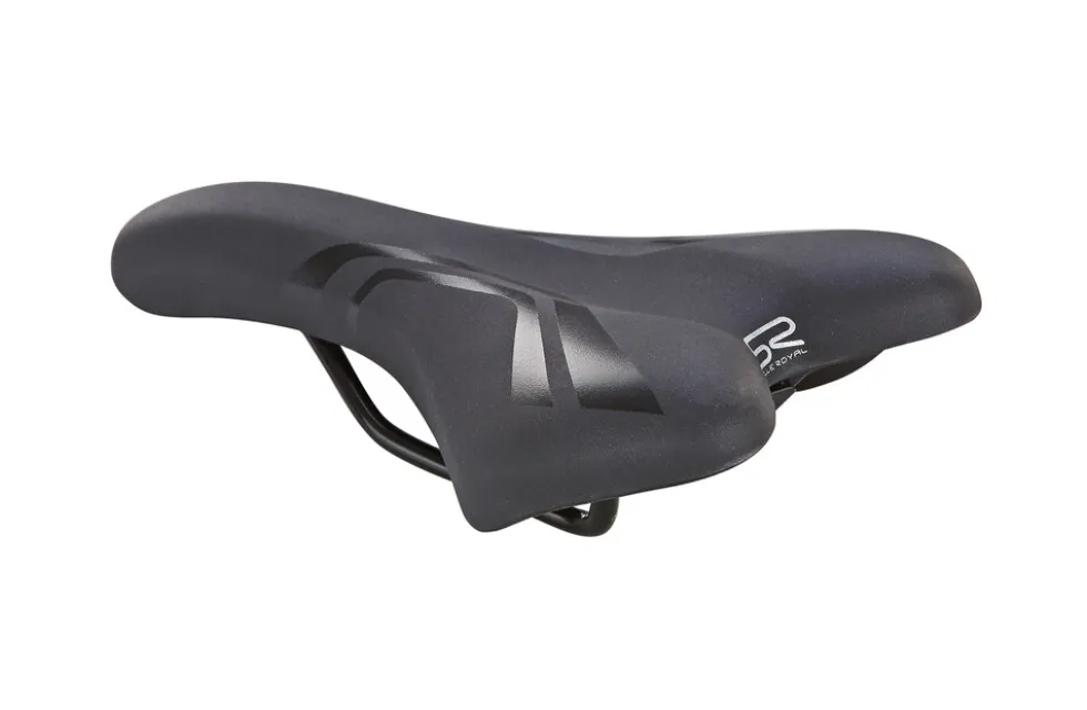 Mountainbike-Sattel, mit Fixierungsskala, Farbe: schwarz