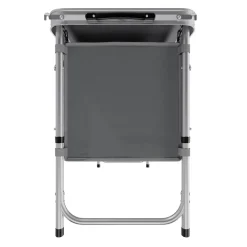 24MOVE® Campingküche PRAIA faltbar, Alu Outdoorküche mit Arbeitsplatte und Staufächern, höhenverstellbar