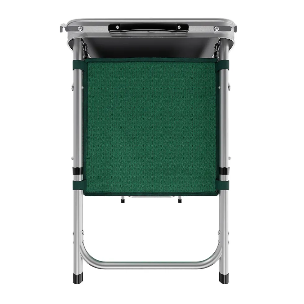 24MOVE® Campingküche PRAIA faltbar, Alu Outdoorküche mit Arbeitsplatte und Staufächern, höhenverstellbar