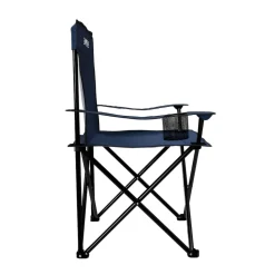 24MOVE® Campingstuhl Faltstuhl 2er Set, blau, mit Getränkehalter und Tragetasche Outdoor, faltbar max. 100kg, Angerstuhl, Klappstuhl