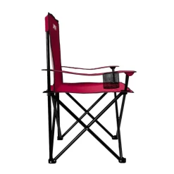 24MOVE® Campingstuhl Faltstuhl, schwarz, mit Getränkehalter und Tragetasche Outdoor, faltbar max. 100kg, Angerstuhl, Klappstuhl