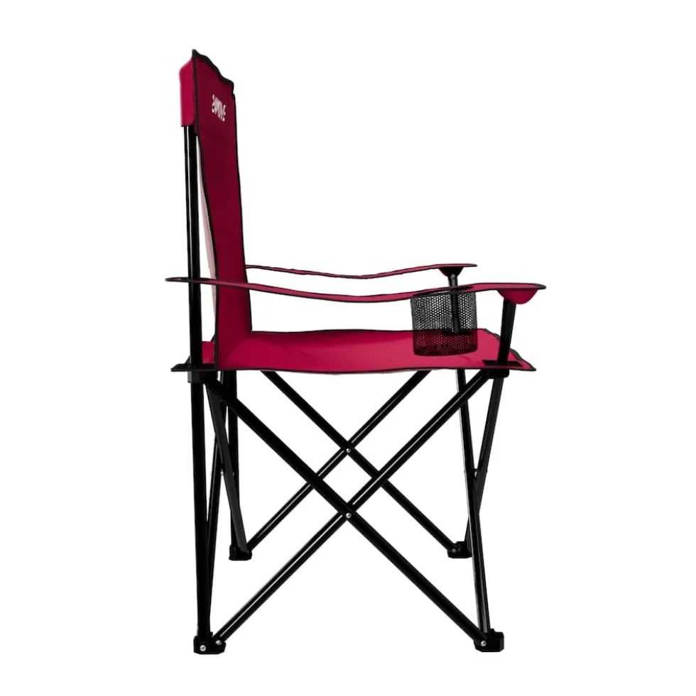 24MOVE® Campingstuhl Faltstuhl, 2er Set, schwarz, mit Getränkehalter und Tragetasche Outdoor, faltbar max. 100kg, Angerstuhl, Klappstuhl