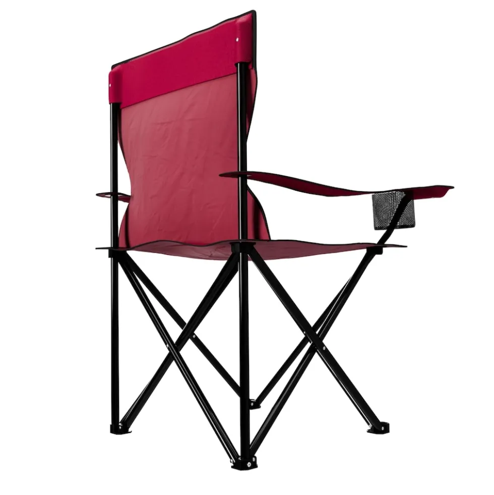 24MOVE® Campingstuhl Faltstuhl, 2er Set, schwarz, mit Getränkehalter und Tragetasche Outdoor, faltbar max. 100kg, Angerstuhl, Klappstuhl