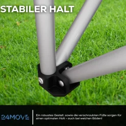 24MOVE® Campingstuhl Salvador faltbar Camping Klappstuhl gepolstert inkl. Tragetasche, bis 150kg belastbar, blau