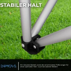 24MOVE® Campingstuhl Salvador faltbar Camping Klappstuhl gepolstert inkl. Tragetasche, bis 150kg belastbar, blau