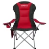 24MOVE® Campingstuhl Salvador faltbar Camping Klappstuhl gepolstert inkl. Tragetasche, bis 150kg belastbar, rot