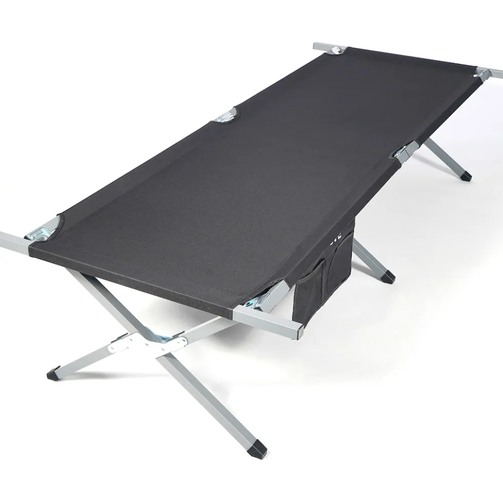 24MOVE® Feldbett Campingbett bis 200 kg In-und Outdoor Camping faltbar, inkl. Tragetasche für einfachen Transport