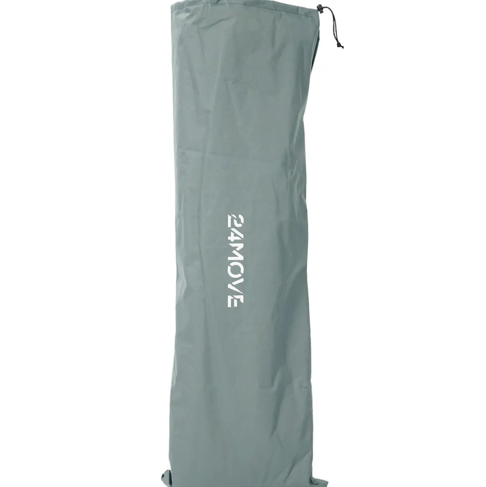 24MOVE® Feldbett Campingbett bis 150 kg In-und Outdoor Camping faltbar mit Seitentasche und Kissen