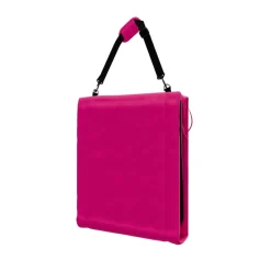 24MOVE® Strandmatte 2er Set klappbar mit Rückenlehne, Strandliege mit Gurt, tragbar für Strand und Garten, Liegematte rosa
