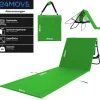 24MOVE® Strandmatte 1er Set klappbar mit Rückenlehne, Strandliege mit Gurt, tragbar für Strand und Garten, Liegematte grün