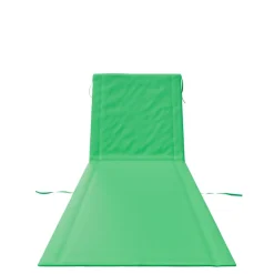 24MOVE® Strandmatte 1er Set klappbar mit Rückenlehne, Strandliege mit Gurt, tragbar für Strand und Garten, Liegematte grün